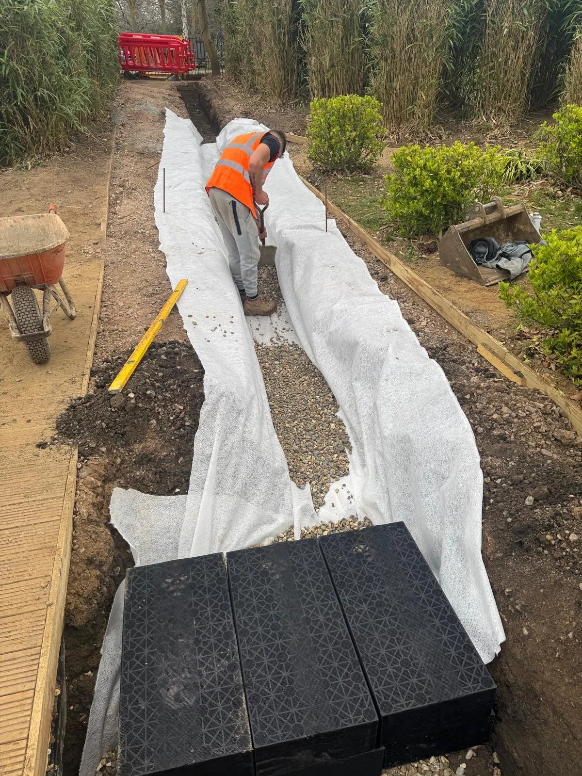Drainage and groundwork installation by A Jones Contractors