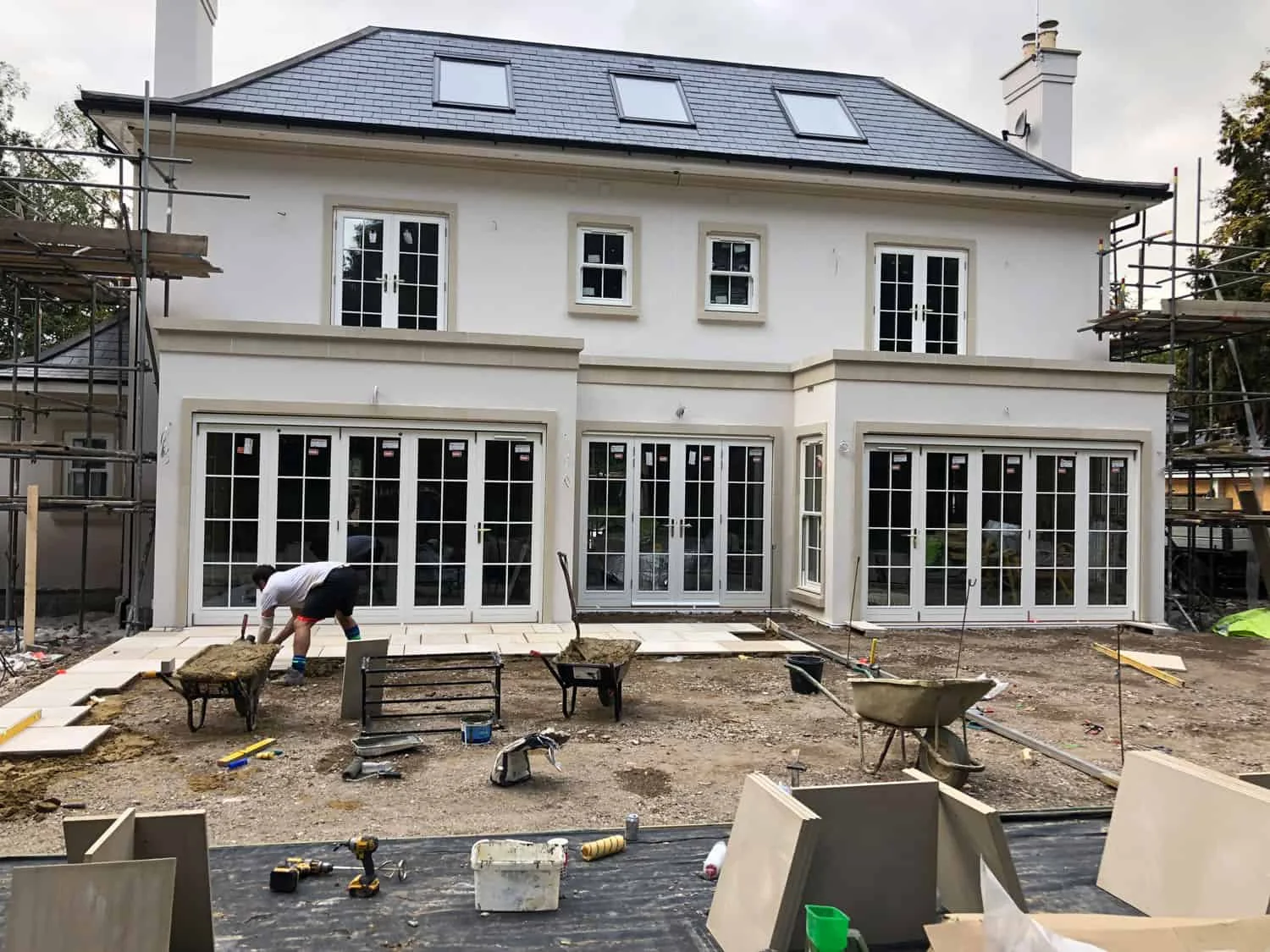 New-build home nearing completion